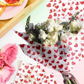 10 st hjärtformat presentpapper, hjärttryck, presentinslagning för alla hjärtans dag, alla hjärtans dag-dekor, alla hjärtans dag-present, lämplig för bröllop, alla hjärtans dag, evenemang, årsdag, bikt, födelsedagsfest