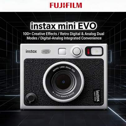 FujiFilm Cámara instantánea mini EVO, Polaroid femenina, belleza selfie + 10 filtros, cámara instantánea, captura momentos hermosos