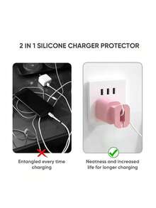 Bộ 3 ốp bảo vệ bằng silicon cho bộ sạc Apple, kèm chức năng sắp xếp cáp đa năng: Chất lượng cao, chống ô nhiễm, thích hợp sử dụng tại nhà và văn phòng. - Nhiều màu - Xem 7