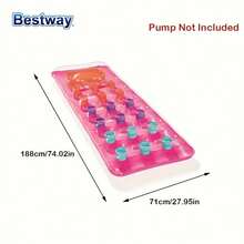 BestWay 43040 1件装 6'2" X 28"/1.88米 X 71厘米 日光浴泳池漂浮躺椅，188x71厘米 PVC 漂浮吊床，漂浮躺椅水上沙发沙滩垫，泳池沙滩海洋两用泳池躺椅漂浮垫，沙滩必备，泳池漂浮垫 - 粉色 - 查看 7