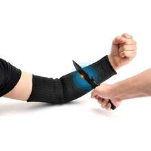 Mangas Protectoras Negras del Nrazo de Kevlar, 1 Par Funda Protectora del Brazo Anti-corte de Acero Inoxidable Resistente al Calor Jardinería,Labor de Aguja - 1 - Ver 10