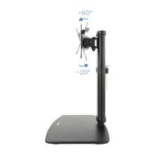 Soporte de Mesa para Pantallas 17"-27" VESA 75x75 y 100x100 Ajuste de Altura Manual 360-540 mm Negro - Negro - Ver 2