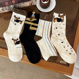 ถุงเท้าสุนัขไส้กรอก 8 คู่ สำหรับ ถุงเท้าครึ่งน่องลายการ์ตูนหลากสี ถุงเท้าลำลองสำหรับทุกฤดูกาลลูกสุนัขดัชชุน ถุงเท้าผู้หญิงน่ารักและสวยงาม ถุงเท้าสุนัขไส้กรอกสำหรับผู้หญิง ถุงเท้าสุนัขสำหรับผู้หญิง ถุงเท้าสุนัขสำหรับผู้ชาย ถุงเท้าสุนัขสำหรับสุนัข (1/4/8 คู่)