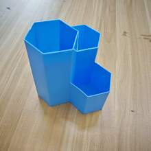 3-In-1 Nordic Style Hexagon Desktop Stationery Organizer Pen Holder - Three-compartment Diamond-shaped Pen Holder - View 6