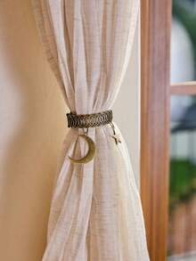 1pc Of Retro Star And Moon Metal Curtain Clip - Ramadan Gift, Suitable For Home Decoration Gifts In Living Rooms, Bedrooms, And Study Rooms. Birthday Graduation, Rama Comfortable Home, Holiday Party Gifts, Home Gifts, High-End Hotel Supplies, B&B Decorations, Ramadan Special Gifts, Women/Girls/Girlfriends Gifts - Multicolor - View 5