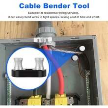 Herramienta dobladora de cables para la mayoría de los cables, funciona con herramienta dobladora de alambre de carraca de 1/2 pulgada, plegado máximo de hasta 500 MCM - / - Ver 3