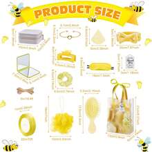 68/74PCS/6Sets Birthday Party Prizes For Winners Gifts Headband Hair Brush Jewelry Box Compact Mirror Powder Puff Hair Tie Claw Gift Bag Bridal Shower - 彩色 - 查看 14