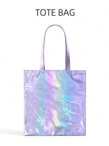 Nars Dreamy Series Purple Holographic Butterfly Pattern Makeup Bag, Large Capacity Cosmetic Storage Pouch, High Aesthetic, Organized Space, Spacious Makeup Bag - Purple - View 2