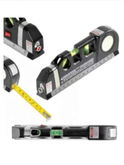 Nível A Laser 3 Linhas E Trena Régua Nivelador Profissional