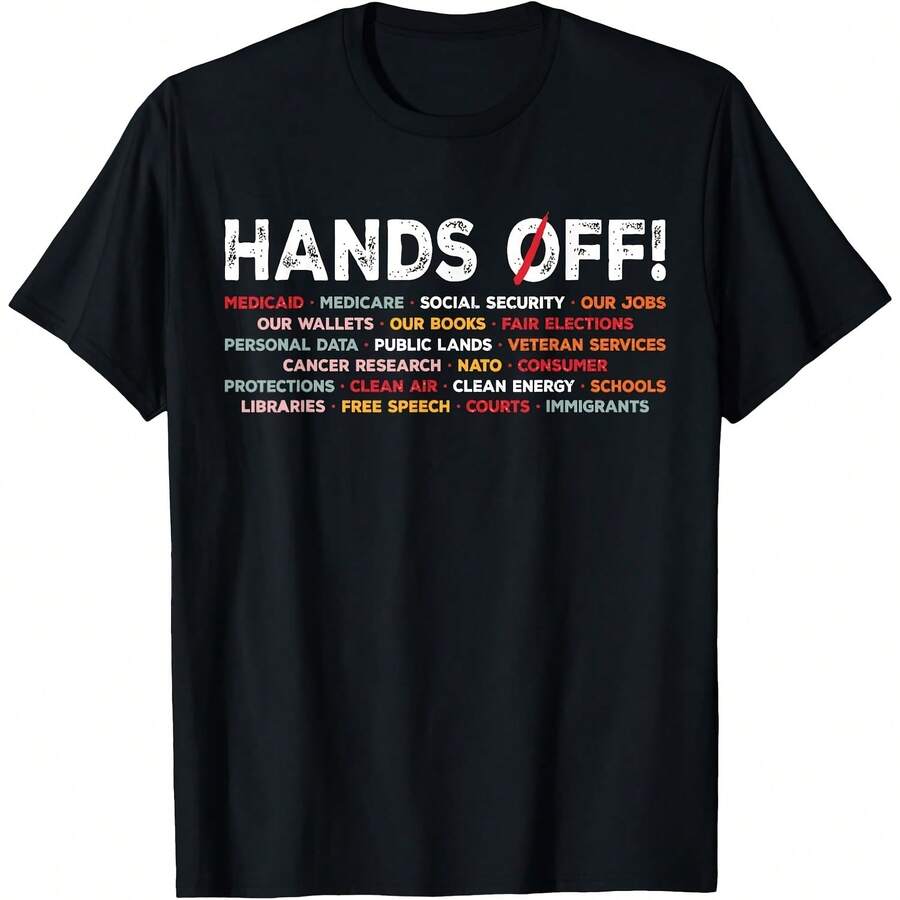 Disable Our Social Programs. T-Shirt That Defends Justice. - 黑色 - 查看 1