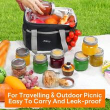 Paquete de 30 tarros Mason de 8 onzas con tapas y bandas frascos de conservas de media pinta frascos de vidrio pequeños de 1 4 cuarto de galón con 40 etiquetas gratis para mermelada encurtidos y - como en la foto - Ver 4