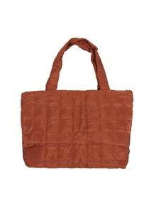 Random Color Super Lightweight Large Capacity Quilted Tote Bag - Pink - View 10