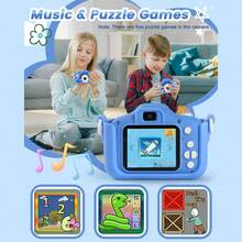 Kids Camera, Dual Cameras, 1080P HD, 48MP, Multifunctional, Support Video, Games, Music, Birthday Gift For Boys/Girls
