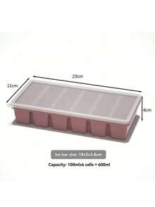 1/2 Cup Silicone Freezer Tray With Lid - Silicone Freezer Mold, Set Of 1, For Preparing And Freezing Various Sauces And Other Dishes, Makes 6 Frozen Cubes Of 1/2 Cup Size - Multicolor - View 13