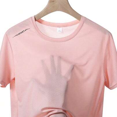 女士蜂窝网眼运动衫，超透气速干T恤，适合健身房和跑步