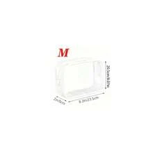 1/3/6 túi đựng đồ chơi trong suốt, túi đựng đồ chơi bằng chất liệu PVC có thể tái sử dụng, có khóa kéo, thích hợp để đựng khối xếp hình, tranh ghép hình, sách, v.v. - trắng - Xem 6