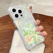 Funda para teléfono con diseño de Castillo de Cuento de Hadas y Fuegos Artificiales, compatible con iPhone 16, 15, 14 Pro Max, 13, 12, 11, XR y XS Plus. Fabricada en silicona TPU, ofrece protección contra golpes y caídas, además de una excelente sensación al tacto. Es el regalo ideal para familiares, amigos y seres queridos. - transparente - Ver 2