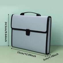 1pc A4 Diamond Pattern Accordion File Folder, Large Capacity Business Office Multi-Layer Document Storage Bag, Student Exam Paper Bag - Multicolor - View 2