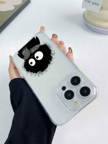 Bonita funda con diseño de Monstruito Amigable, compatible con iPhone 16, 15, 14 Pro Max, 13, 12, 11, XR y XS Plus. Fabricada en silicona TPU, ofrece protección contra golpes y caídas, además de una excelente sensación al tacto. Es el regalo perfecto para familiares, amigos y seres queridos. - transparente - Ver 4