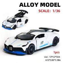 1:36 Scale Alloy Track Edition Sports Car Model - Highly Collectible, With Openable Doors And Pull-Back Action - Ideal For Gifts Or Decoration