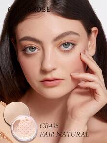 COLORROSE Phấn phủ dạng bột CR405 kèm bông phấn, lâu trôi, nhẹ, nhỏ gọn, mềm mại, tự nhiên, tông màu da, lớp nền lì mịn, kiểm soát dầu, trong suốt, che khuyết điểm lỗ chân lông, không lem, hoàn hảo cho sử dụng hàng ngày, dự tiệc, quà tặng cho nữ giới, bé gái. - 405 - Xem 5