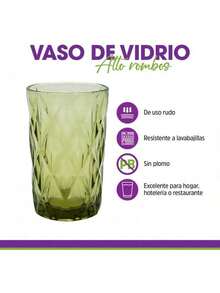 EstiloJuego De 6 Vasos De Vidrio Alto Uso Rudo Color Verde|   Apto Para Lavavajillas Ultraresistentes|   335 Ml O 11.3 OzVersióN Mejorada - azul - Ver 11