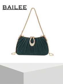 BAILEE 这款闪亮的一体式包包，镶嵌着闪亮的水钻，时尚奢华，配有金色手柄和金色链条，采用亚克力材质，搭扣闭合。可作为女士晚宴包、手拿包或斜挎包使用，适合购物、聚会、派对、婚礼、鸡尾酒会和送礼等场合。 - 彩色 - 查看 3