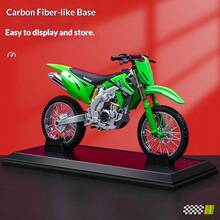 1pc Upgraded Version 1:10 Scale Simulated Off-Road Alloy Motorcycle, High Precision Racing Model, Collectible For Motorcycle Enthusiasts, Boys' Birthday Surprise, Desktop Mecha Toy, Cool Bike Model, Perfect Gift - Multicolor - View 2