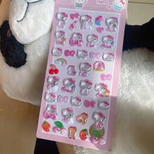 1pc Anime Cartoon Sticker, Cute Animal Kitten Sticker, Reusable Waterproof Sticker, DIY Craft Sticker, Suitable For DIY Phone Cases, DIY Sticker Notebooks, DIY Crafts, Laptops, Gift Packaging, Party Decoration, Perfect Holiday Gift, Gifts For Fans And Friends - Multicolor - View 8