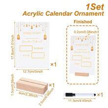 Acrylic Countdown Calendar Decor, Erasable Calendar, Middle Eastern Holiday Atmosphere Desk Decoration - Multicolor - View 6