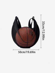 1个大容量单肩斜挎训练排球篮球运动背包足球收纳包健身包