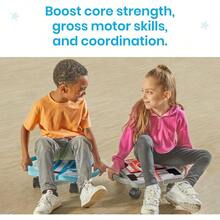 hand2mind Blue Plane Glider Scooter Board Floor Scooter Board Gross Motor Toys Exercise and Physical Education Equipment Playground Toys Indoor Active Play Toddler Outdoor Activities - Multicolor - Ver 4