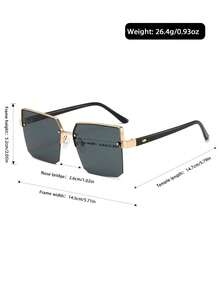 1 para klasycznych, dużych, modnych okularów damskich, w eleganckich, jednolitych kolorach, z poliwęglanu, modnych okularów, odpowiednich na każdą porę roku - Wielokolorowe - Zobacz 7