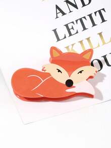 1pc Cute Acrylic Fox Hair Claw Clip, High-End Hair Claw For Ponytail, Painless Hair Accessory For Outdoor, Party, Dinner, Holiday, Valentine's Day, Easter, Thanksgiving, Birthday, Creative Gift Fashion Hair Clip Elegant Hair Accessories - Multicolor - View 10
