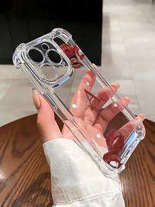 Funda para teléfono con diseño de Labios Rojos y Letra A, compatible con iPhone 16, 15, 14 Pro Max, 13, 12, 11, XR y XS Plus. Fabricada en silicona TPU, ofrece protección contra golpes y caídas, además de una excelente sensación al tacto. Es el regalo ideal para familiares, amigos y seres queridos. - transparente - Ver 1
