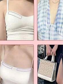 36pcs Women's Anti-Slip Adhesive Pads, Double-Sided Tape, Anti-Flashing Pads, Chest Anti-Slip Pads, Bra Strap Anti-Slip Pads, Suitable For Low-Cut Dresses And Blouses, Strapless Dresses Anti-Slip Pads, Girl Gifts, Travel & Camping Supplies, School Supplies - Multicolor - View 7