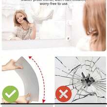 10/20 hojas por paquete, pegatinas de espejo acrílico, espejos decorativos de plástico autoadhesivos, adecuados para educación escolar, decoración de paredes del hogar, armarios y gabinetes de almacenamiento. Bandejas de espejo rectangulares, ideales para decoraciones de mesa central y suministros para bodas - Multicolor - Ver 7