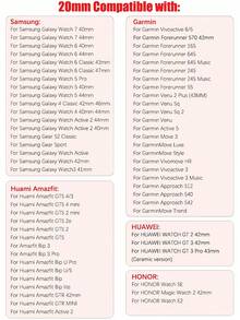 1条简约不锈钢表带 – 12mm/14mm/16mm/18mm/20mm/24mm,18mm 20mm 22mm休闲表带,兼容三星Galaxy Watch3 4 5 6 7 8 41mm 45mm/Galaxy Active2/Gear,适用于Watch GT/GT2 42mm 46mm,兼容Amazfit GTS 2/2E/2 Mini智能手表,易于调节,贴合手腕 | 商务人士和专业人士的时尚礼品 - 銀色 - 查看 11