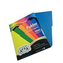 APSA Folder Tamaño Carta Colores Intensos Biodegradable Paquete con 100 piezas Color Azul Rey - Azul Rey - Ver 3
