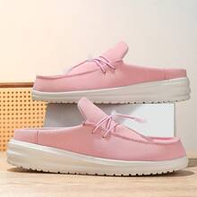 女士时尚套脚乐福鞋，新款时尚设计，EVA软底，舒适耐穿 - 粉色 - 查看 12