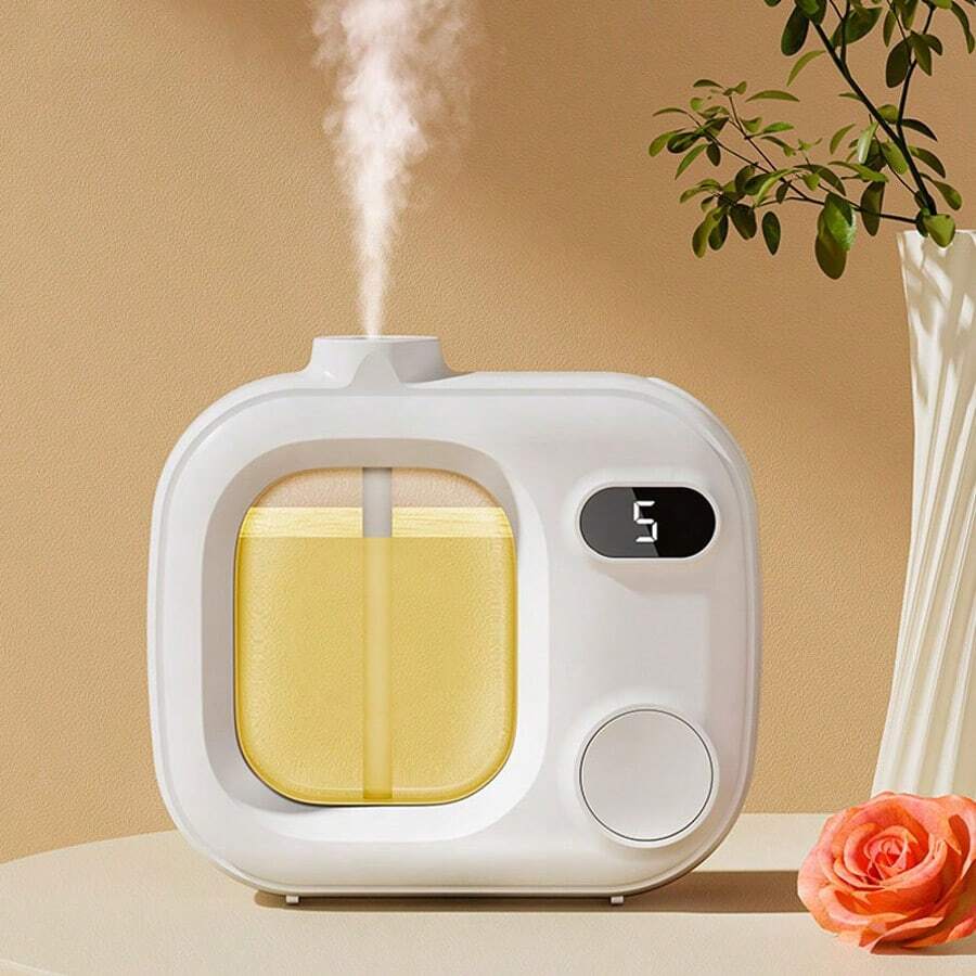 Automatic Aromatherapy Diffuser - USB-Powered, Long-Lasting Fragrance For Home, Office, Bathroom, And Toilet Air Freshener Rechargeable USB Essential Oil Diffuser, Ideal For Bathroom Odor Removal And Room Fragrancing - 白色 - 查看 1