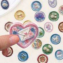 50 Transparent Relief Seal Stickers, DIY Ledger, Luggage, Guitar Decoration Stickers