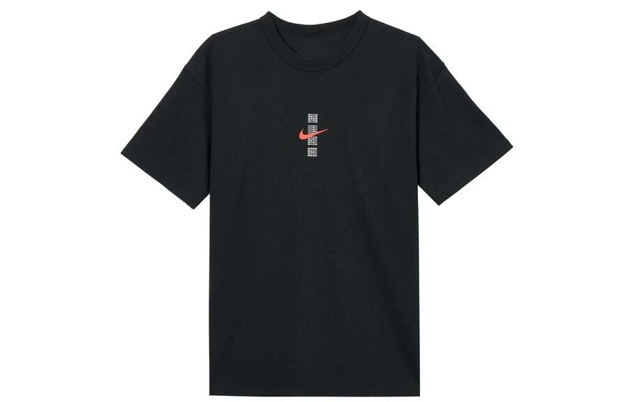 Nike Sportswear 2025 高中/大学入学考试满分运动休闲透气圆领短袖T恤,黑色 - 黑色 - 查看 1