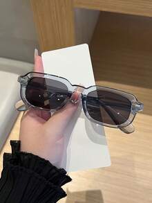 DAZY 1副女士休闲复古方形小框黑色时尚眼镜，适合日常出行、夏季海滩、装饰、街头摄影 - 彩色 - 查看 9
