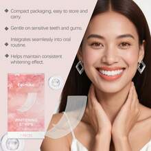 1 caja 7 tiras blanqueadoras de dientes, limpieza profunda, eliminación de manchas, aclaramiento, cuidado blanqueador de dientes en casa, fórmula suave para la higiene bucal diaria, efectivo para el café, el té y otras manchas rebeldes - Blanco - Ver 10