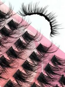 Hinarin 144pcs Lash Clusters DIY Eyelash Extensions Cluster Lashes Wispy Individual False Eyelashes D Curling 8-18mm Thick Fluffy Eye Lash Clusters Lash Clusters Eye Lash Clusters Individual Eyelashes Lashes Fake Lashes - D - View 4