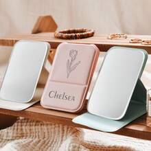 Personalized Bridesmaid Mirror - Customized Folding Makeup Mirror, Can Be Engraved, Suitable For Bachelorette Party, Wedding Favor, Portable Travel - Folding Mirror - View 6