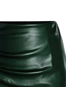 Chân váy ngắn xếp ly thời trang thu đông dành cho nữ - Xanh đậm - Xem 4