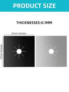 4片/8片装黑色燃气灶防油垫，可水洗清洁垫 - - - 查看 8
