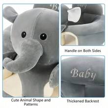 Senmeo 1-Piece Learn To Sit Up Sofa Chair - Cartoon Animal Plush Thickened Design | Christmas Living Room/Bedroom Soft Seating - 這隻熊是淺棕色的. - 查看 8